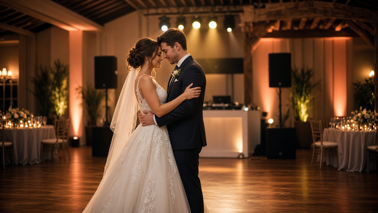 Romantic first dance and wedding DJ setup Fort Myers