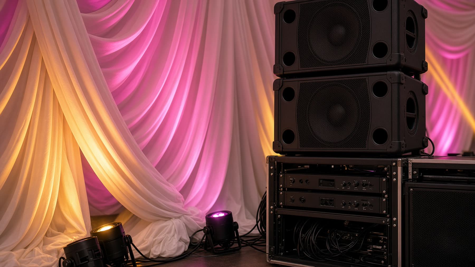 Event uplighting and speakers Fort Myers